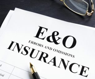 Errors and omissions insurance E&O form. Professional liability.